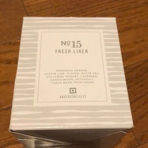 Number 15 fresh linen candle